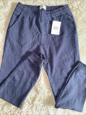 NWT Spittin Chicklets NBD Dark Navy Sweat Joggers with Side Pockets Medium